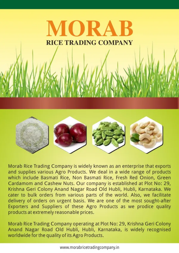 Morab Rice Trading Company Karnataka India