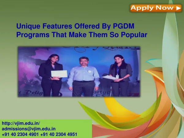 Unique Features Offered By PGDM Programs That Make Them So Popular