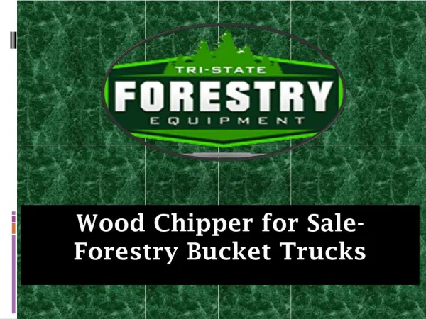 Wood Chipper for Sale-Forestry Bucket Trucks