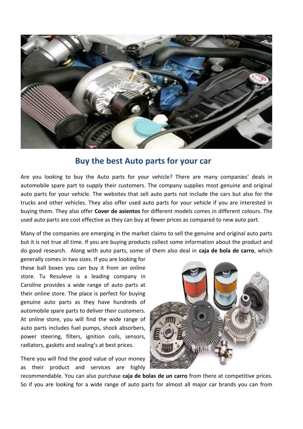 buy the best auto parts for your car