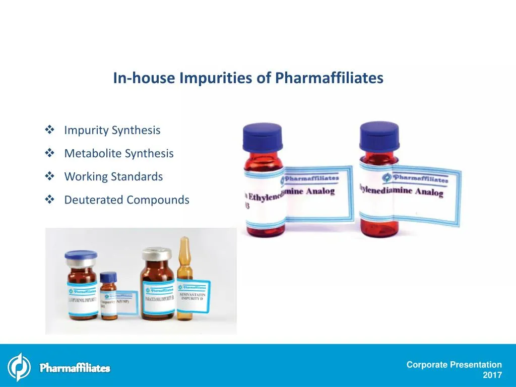 in house impurities of pharmaffiliates