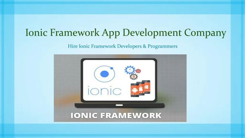 ionic framework app development company