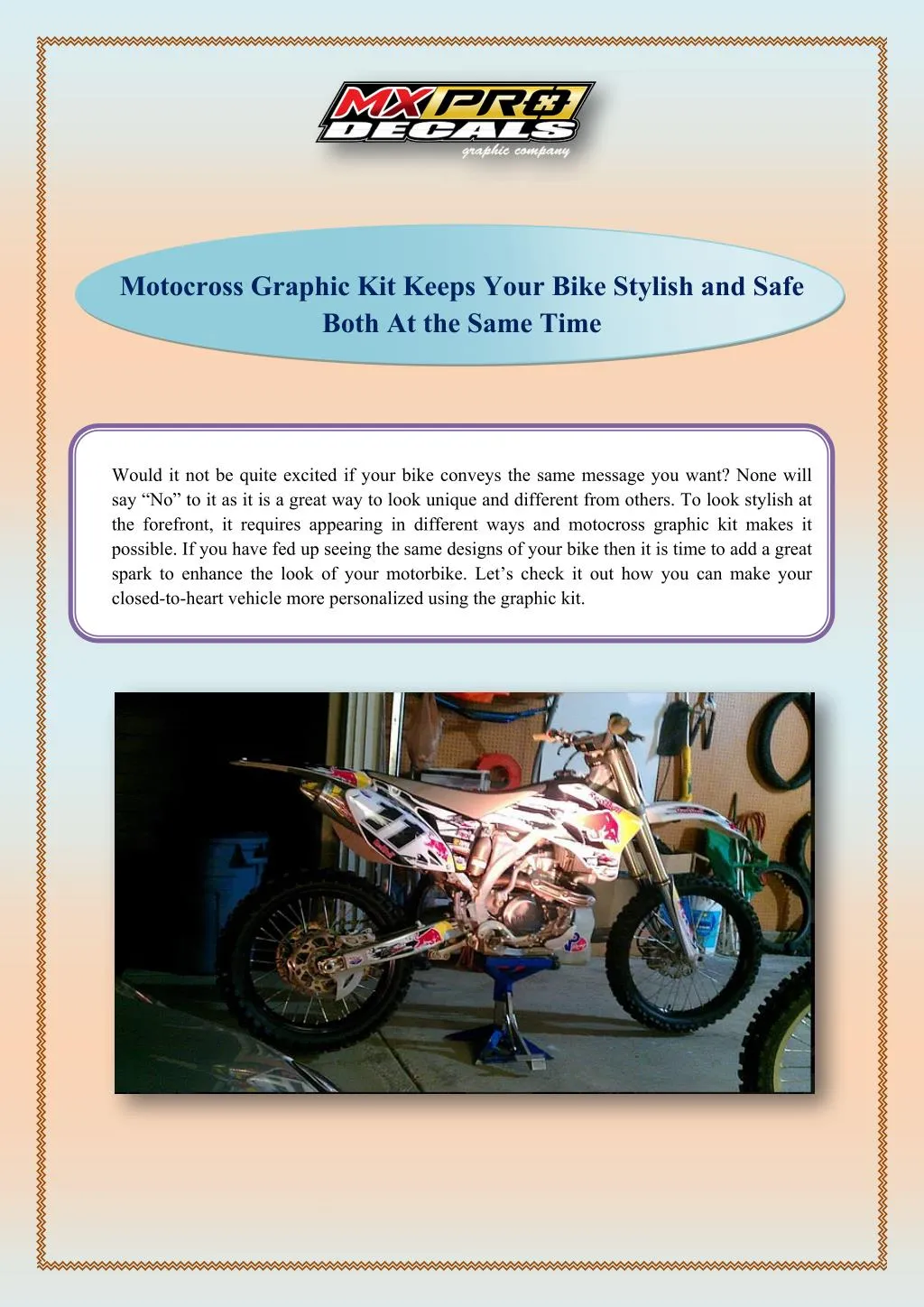 motocross graphic kit keeps your bike stylish