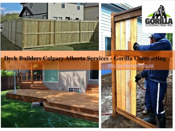 Deck Builders Calgary Alberta Services