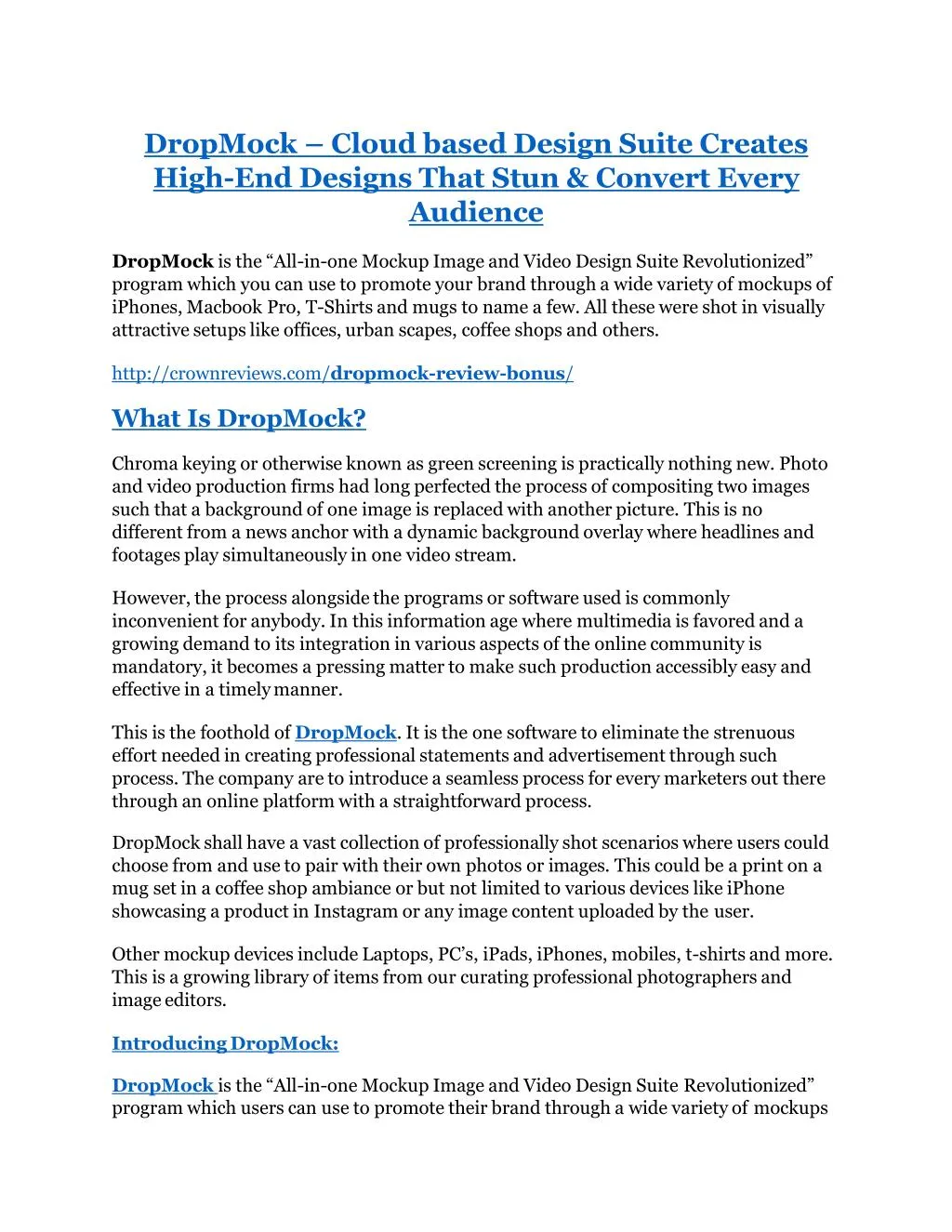 dropmock cloud based design suite creates high