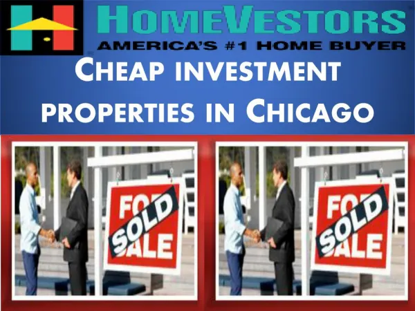 Cheap investment properties in Chicago