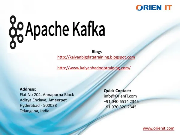 Apache Kafka Plugin-ORIEN IT