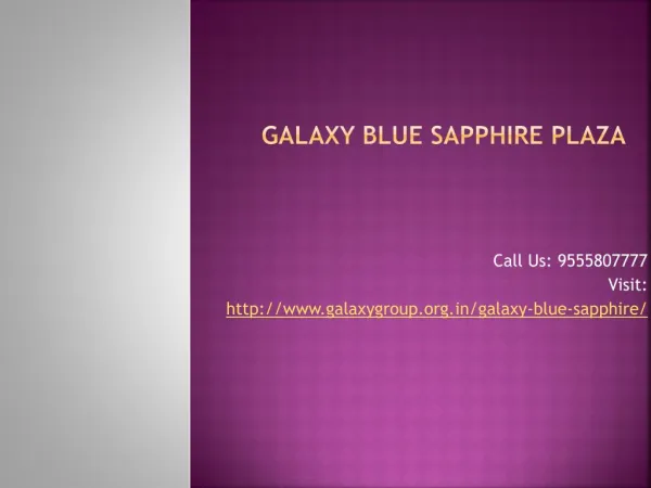 Galaxy Blue Sapphire Plaza – unique architecture project
