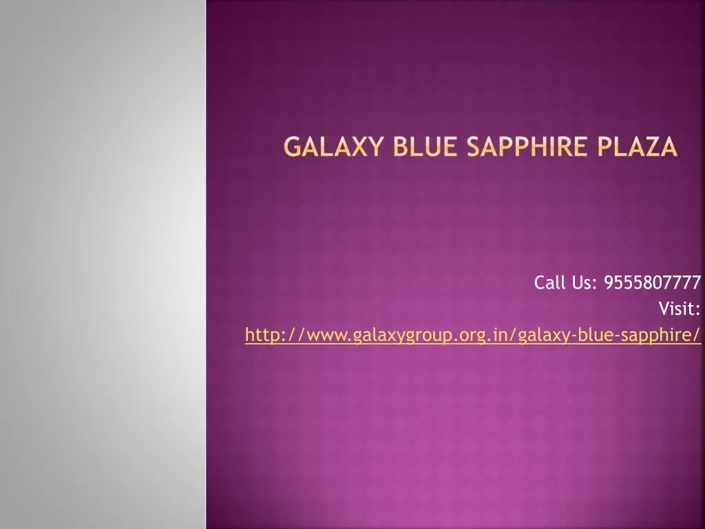 galaxy blue sapphire plaza