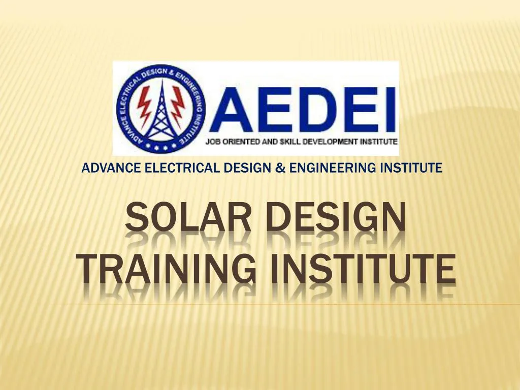 solar design training institute