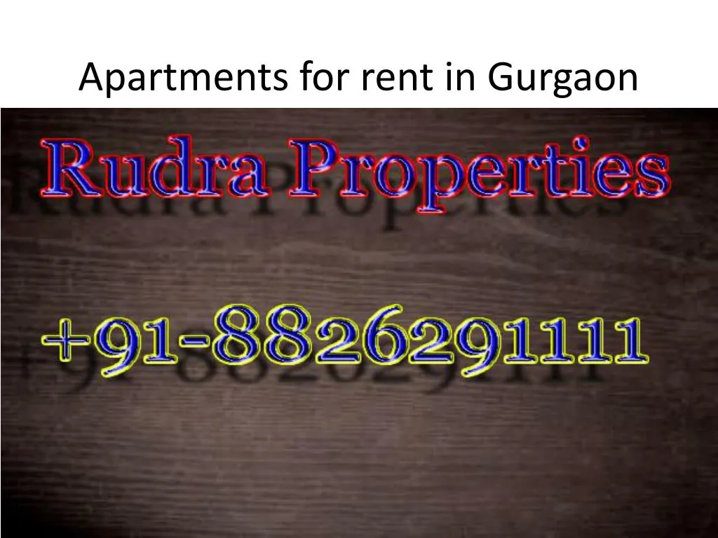 apartments for rent in gurgaon