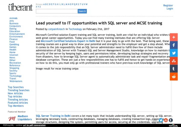 Lead yourself to IT opportunities with SQL server and MCSE training