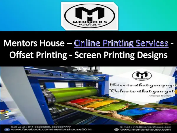 Printing Company - Online Printing Services