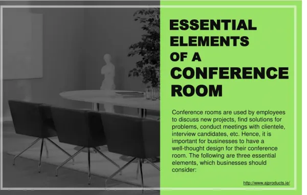 Three necessary elements of a conference room