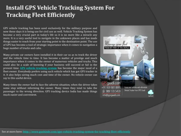 Buy GPS Tracking Device System in Delhi, India Online