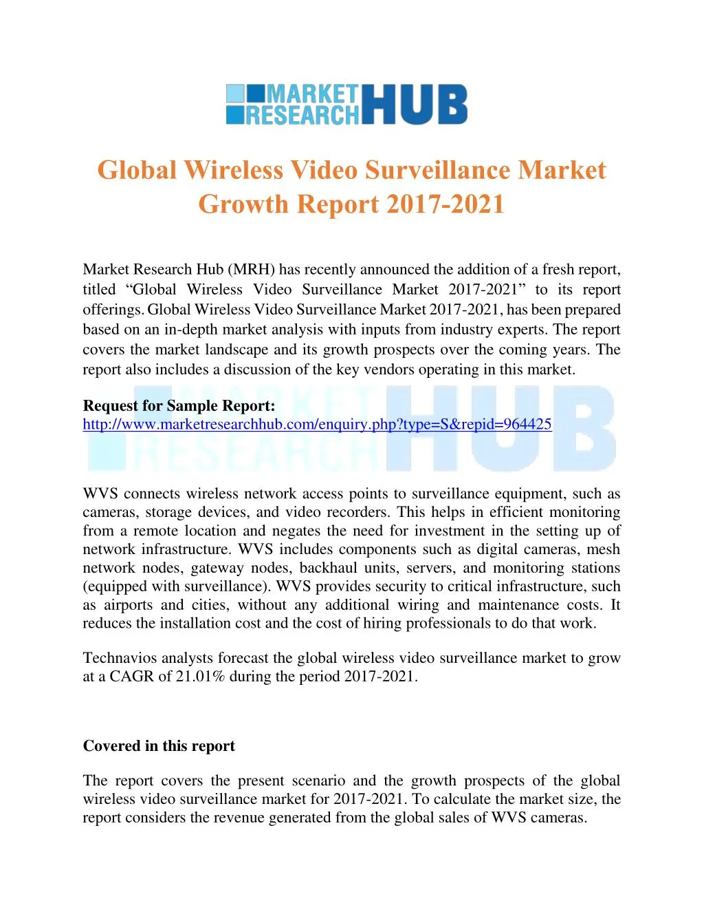 global wireless video surveillance market growth