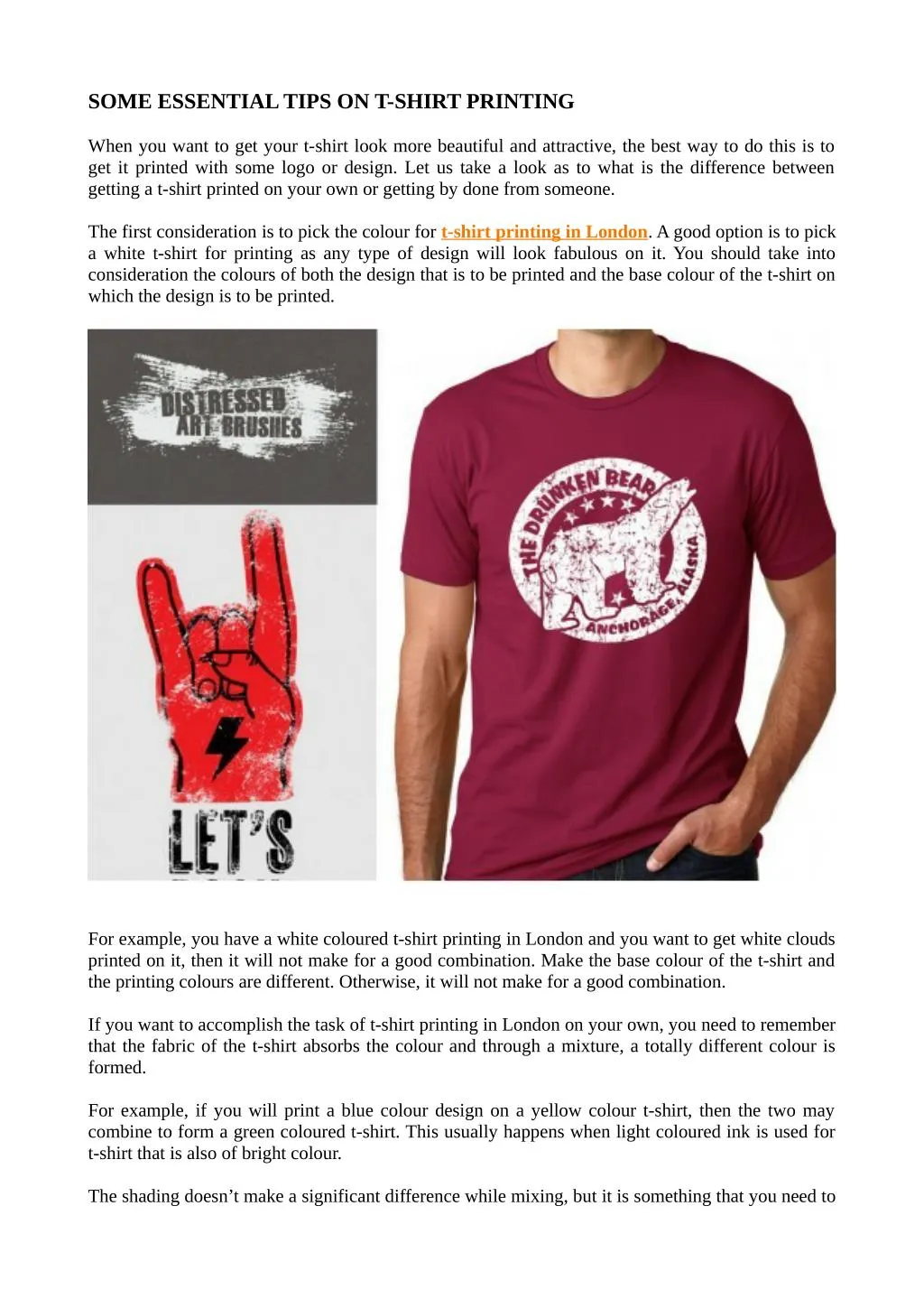 Tee shirt outlet printing uxbridge