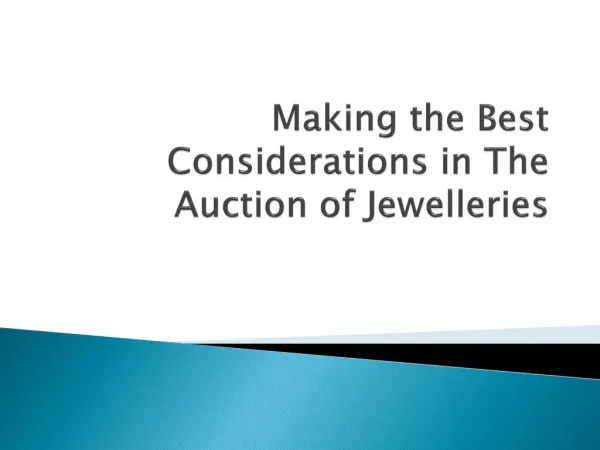 Multiauctionservices - Best Considerations in the Auction of Jewelry