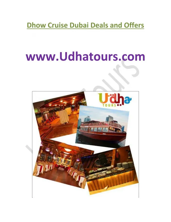 Dhow Cruise Dinner @ www.udhatours.com