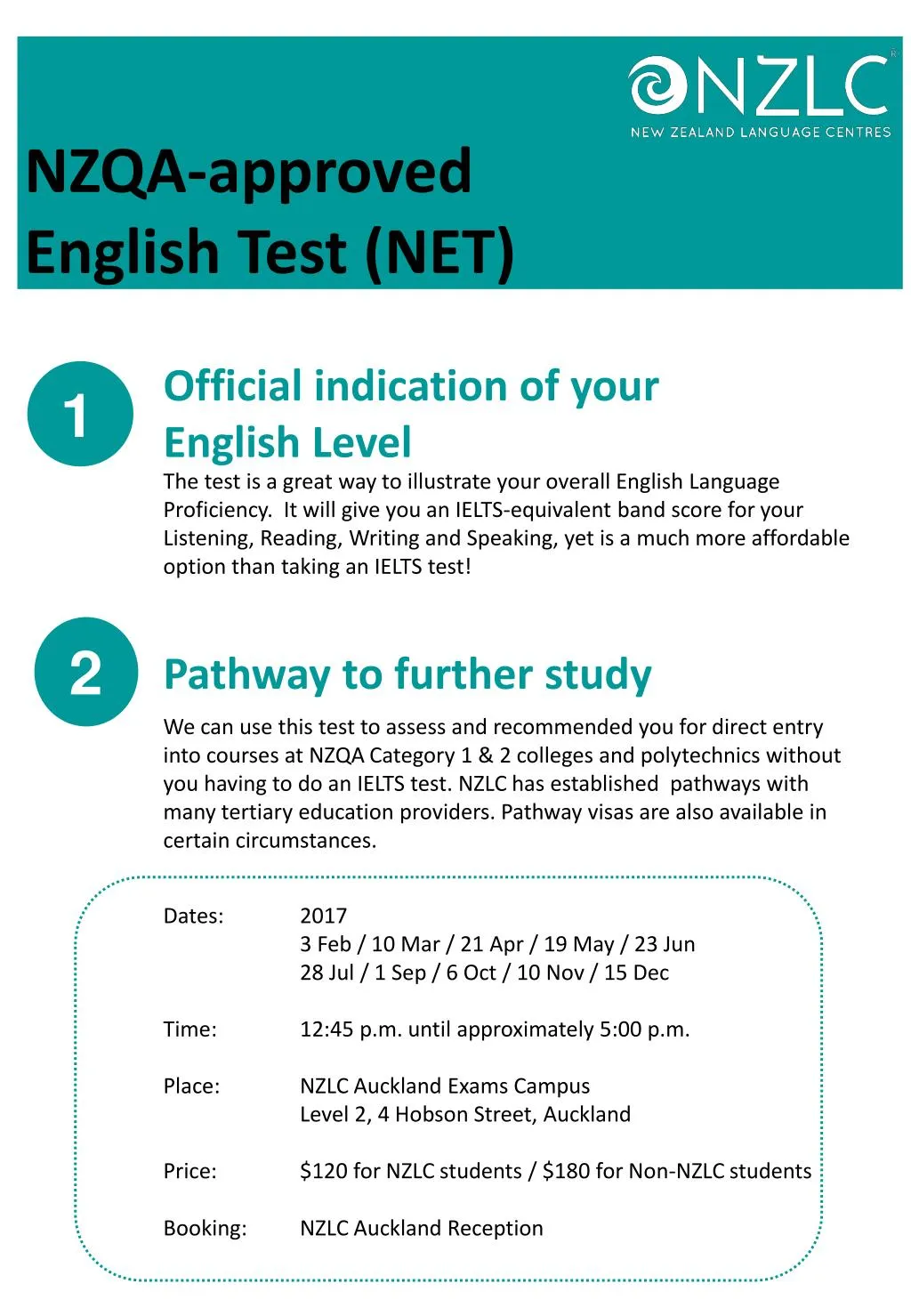 nzqa approved english test net
