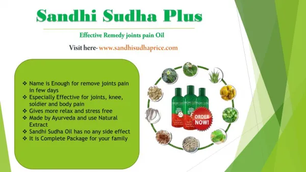 Sandhi Sudha - A very highly successive oil