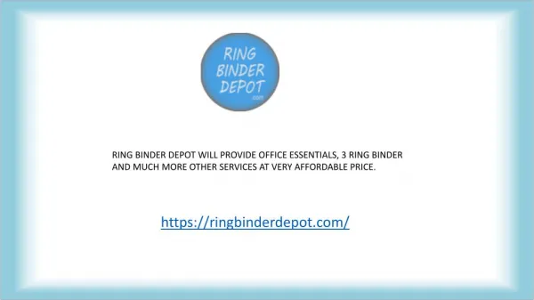 Professional Ring Binder Depot - 3 Ring Binder & Office Essentials