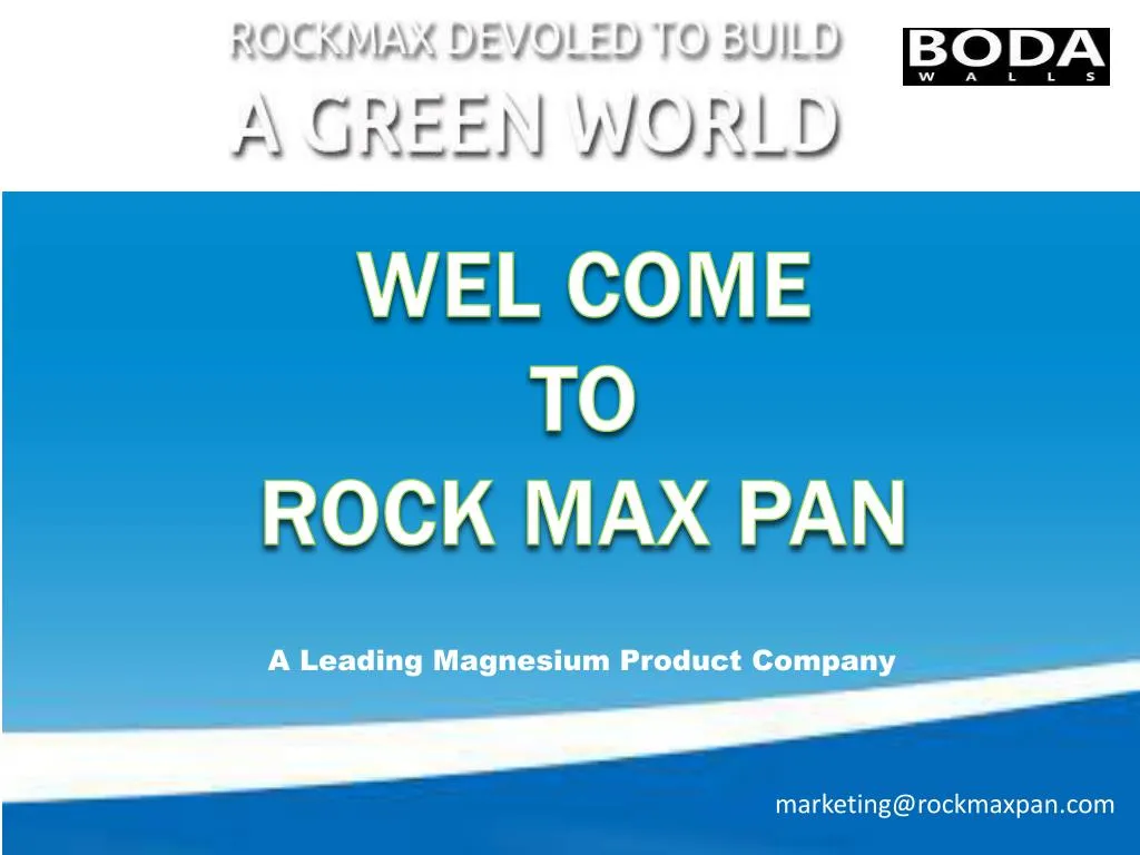 wel come to rock max pan