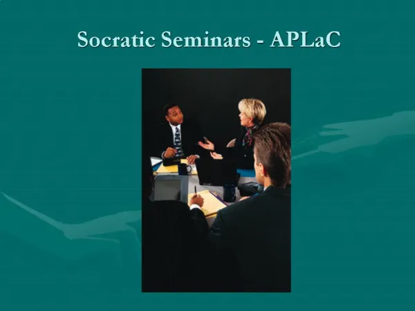Socratic Seminars - APLaC