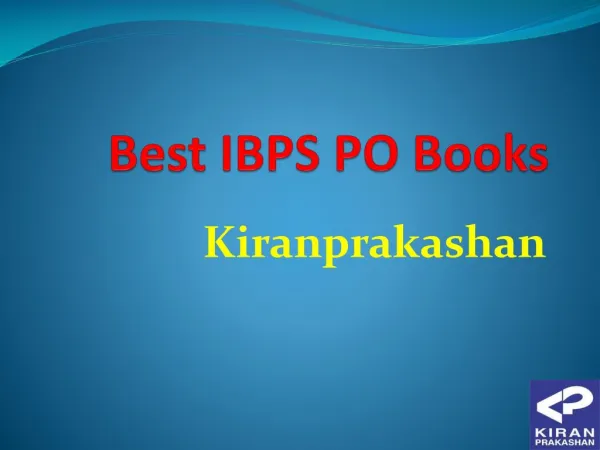 Available Best IBPS PO Books at Kiranprakashan