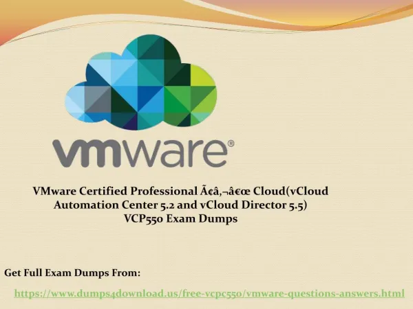 Get Actual VMware VCP550 Exam Question - Presentation