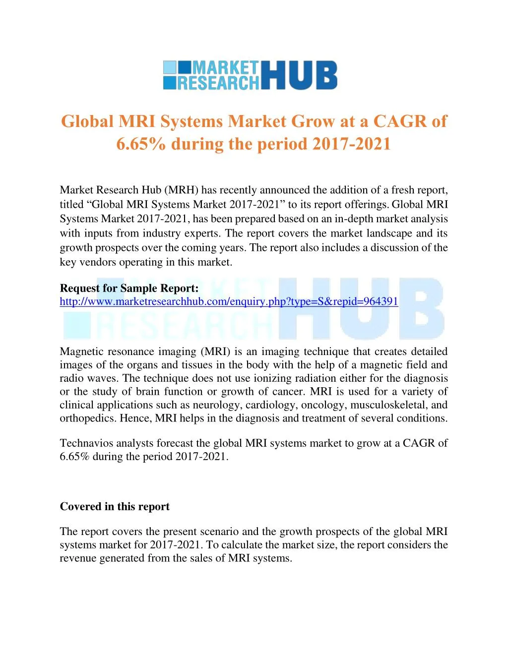 global mri systems market grow at a cagr