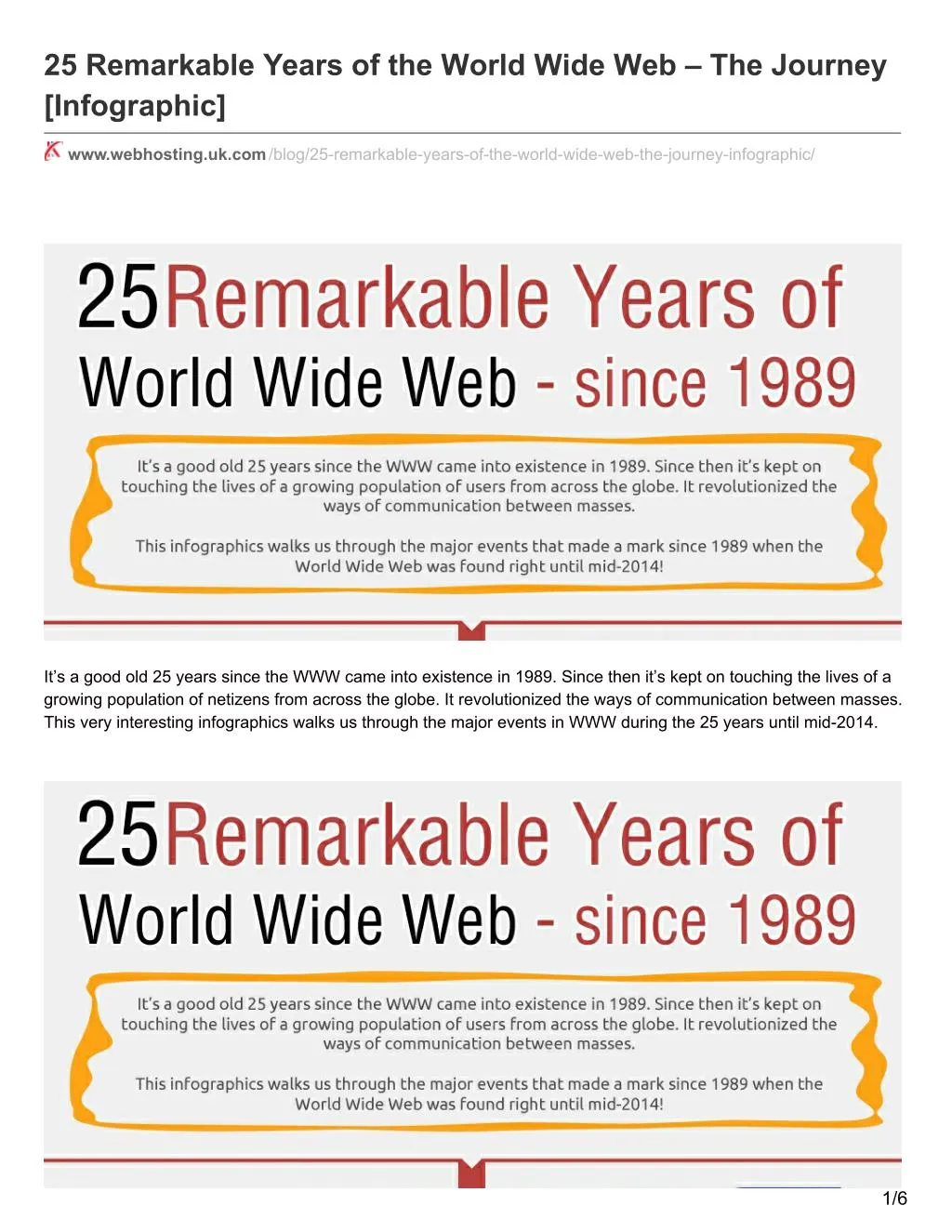 25 remarkable years of the world wide