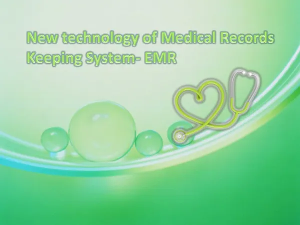 New Technolgy of medical records keeping system- Emr software