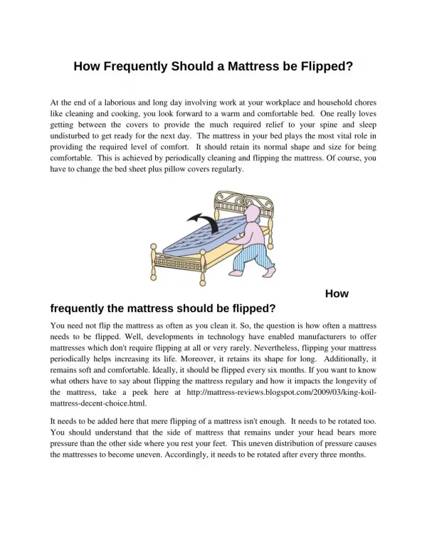 How Frequently Should a Mattress be Flipped?