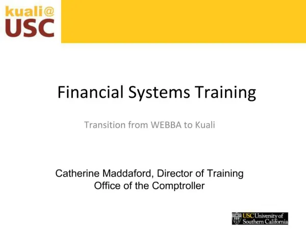 Financial Systems Training