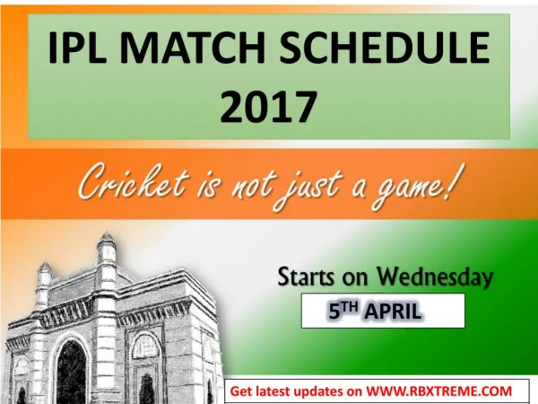IPL Match Schedule 2017 & IPL 2017 Schedule Time Table