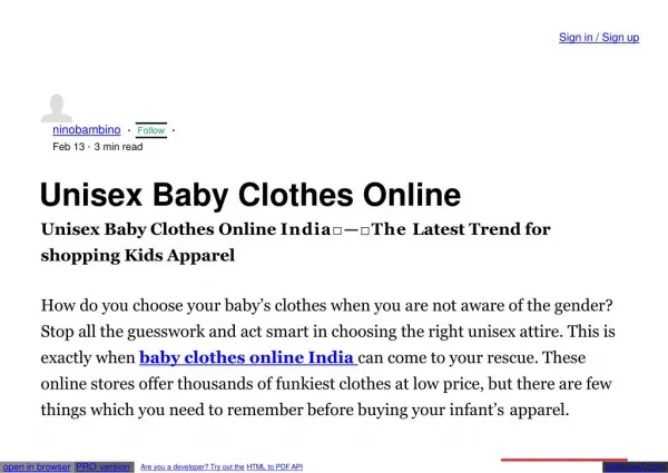 gender neutral baby clothes