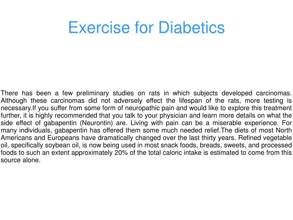 exercise for diabetics