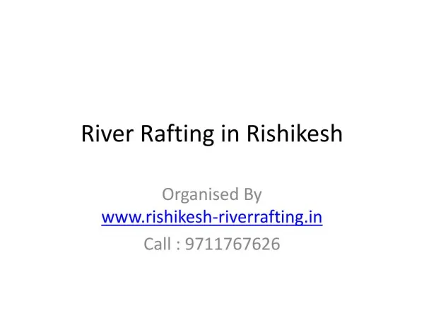 River Rafting in rishikesh