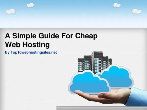 A Simple Guide For Cheap Web Hosting