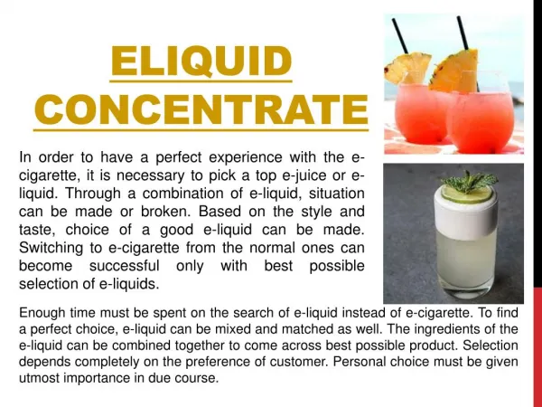 Ejuice concentrate