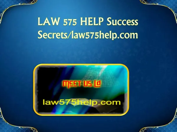 LAW 575 HELP Success Secrets/law575help.com