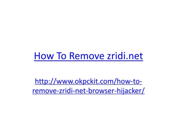 How to remove zridi.net