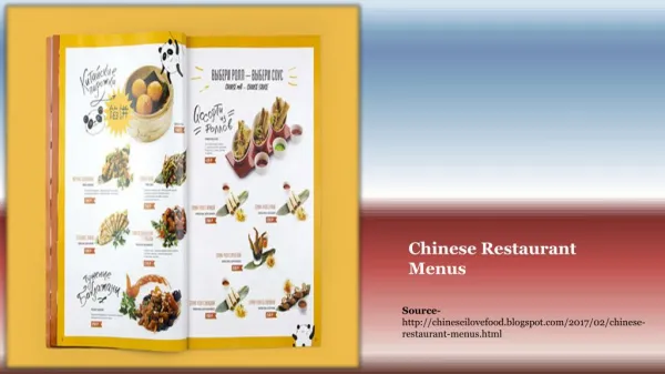 Chinese Restaurant Menus