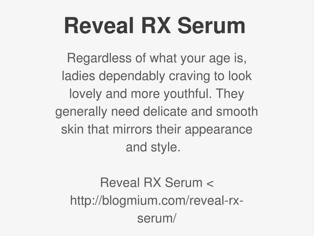 reveal rx serum