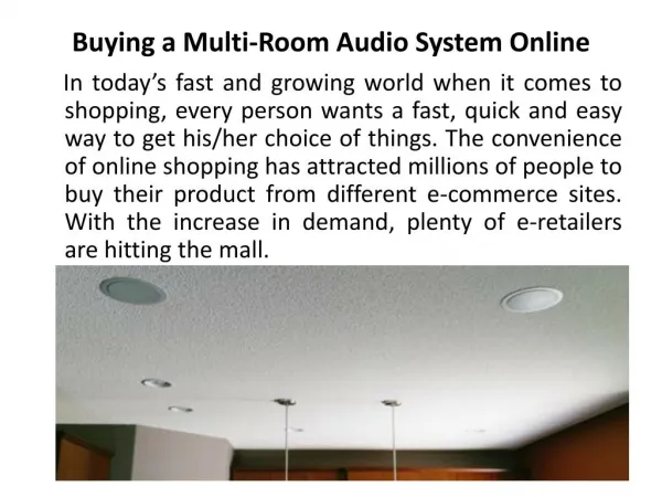 The Difference in Buying a Multi-Room Audio System from Retailer vs. Online