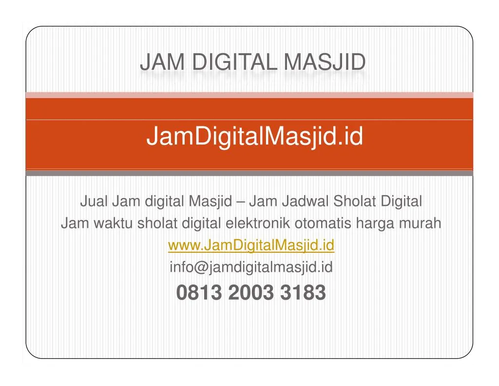 jam digital masjid