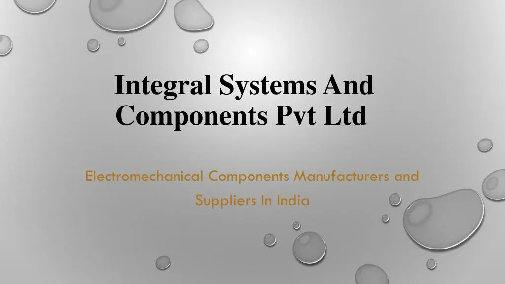 integral systems and components pvt ltd