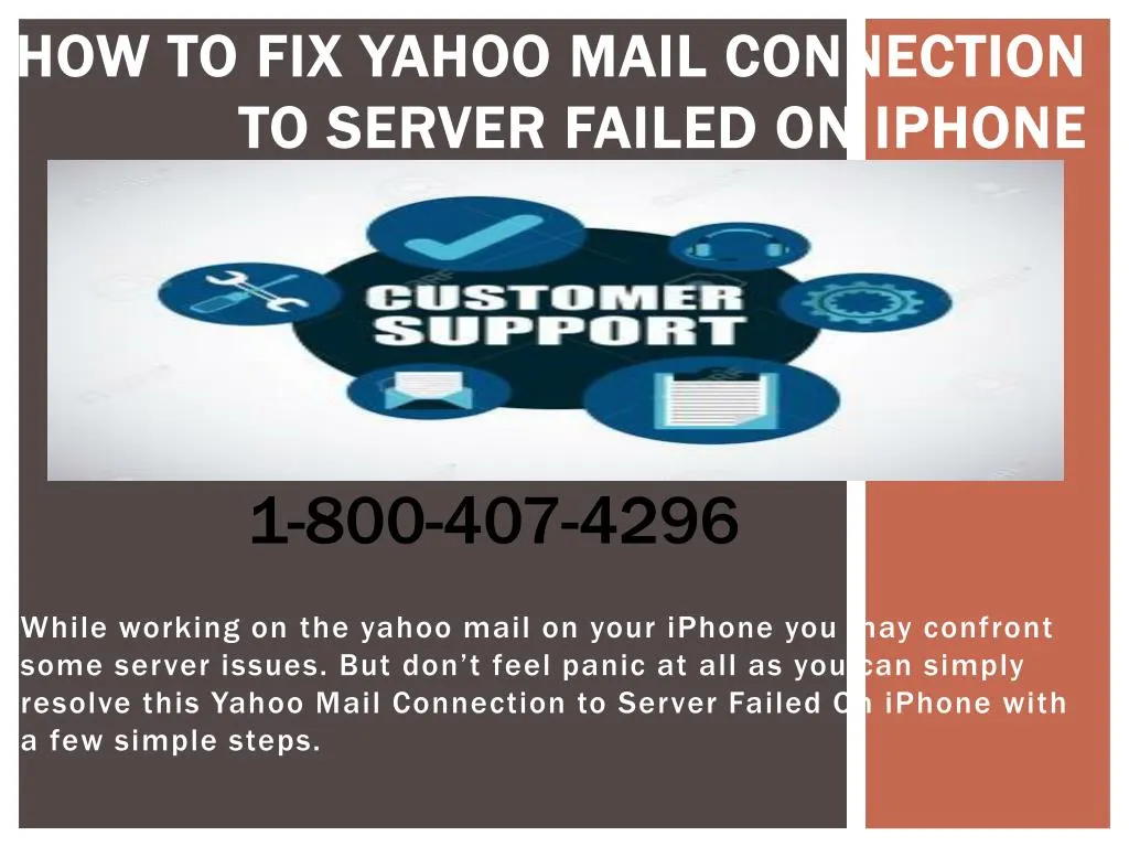 how to fix yahoo mail connection to server failed on iphone