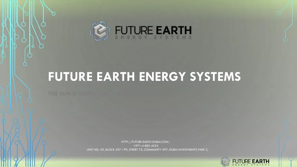 future earth energy systems